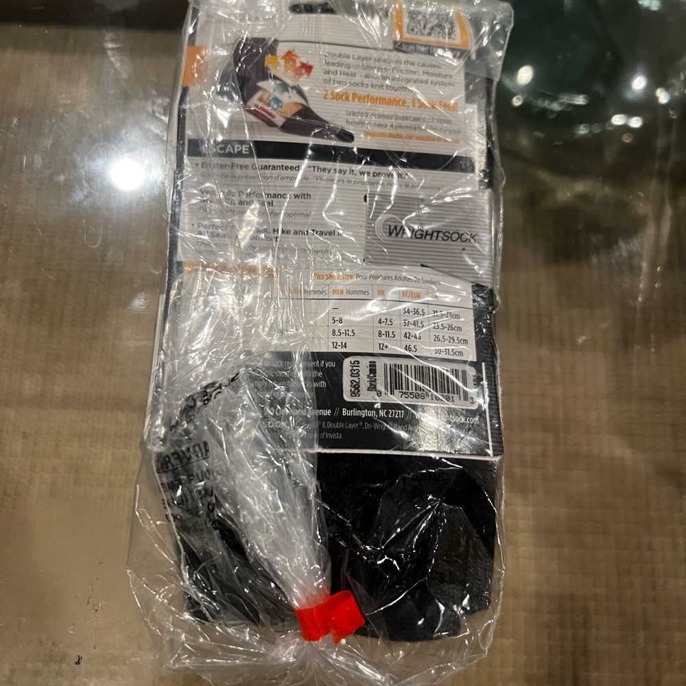 Wrightsock Black Performance hiking Socks